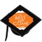 Big Dot of Happiness Orange Grad - Best is Yet to Come - Orange Graduation Cap Decorations Kit - Grad Cap Cover